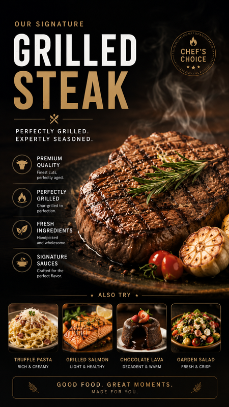 Restaurant Signature Menu Ad Generator