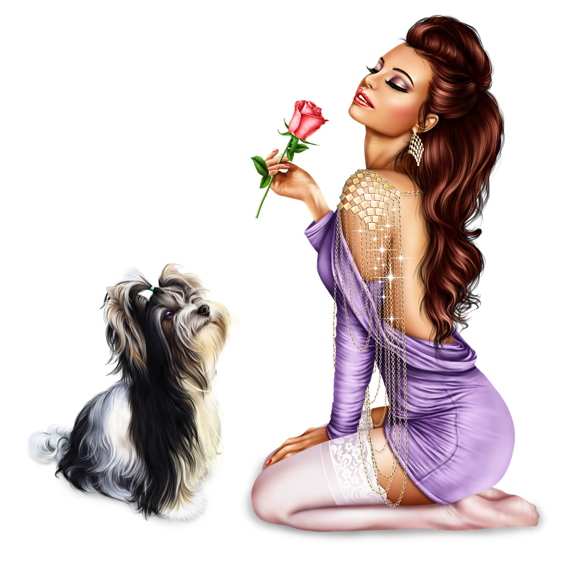 Girl With Briewer Yorkie 31