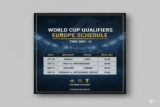 جدول مباريات تصفيات كأس العالم الأوروبية | التوقيت: غرينتش +2