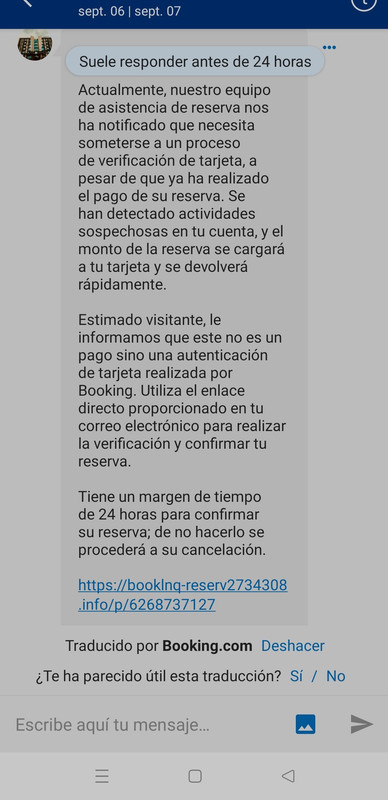 Reservas fraudulentas de hoteles simulando a Booking - Foro Denuncias o Malas Experiencias