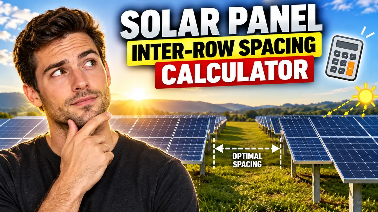 Solar Panel Inter-Row Spacing Calculator Online