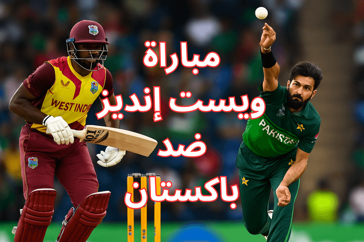 مباراة ويست إنديز ضد باكستان اليوم: موعد، قنوات ناقلة، وتحديث النتيجة