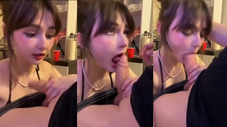 Beautiful Girl Giving Sweet Blowjob to Her Boyfriend