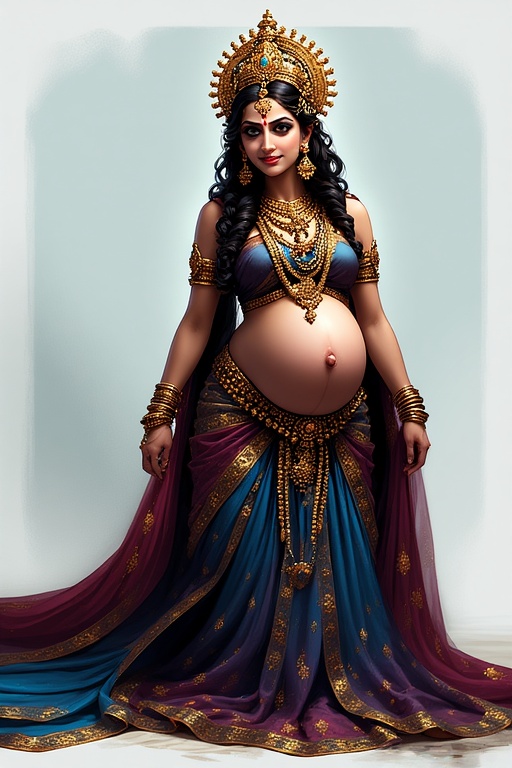 naked-goddess-parvati-pregnant-3
