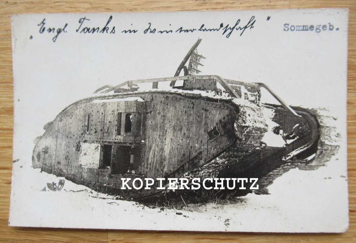 Foto englischer Panzer - Tank - Panzerkampfwagen - SOMME im Winter - (14)