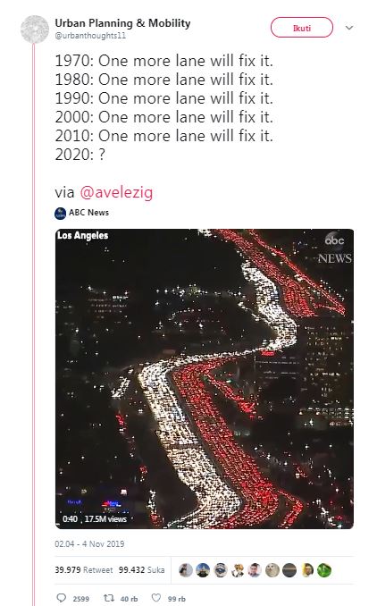 Viral kemacetan di Los Angeles