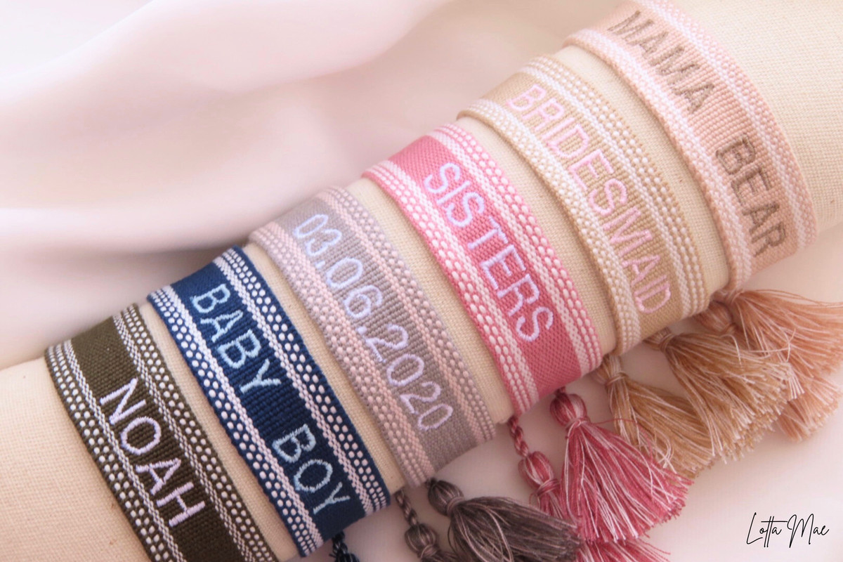 Personalized Embroidered Bracelets