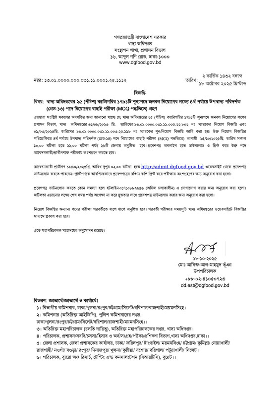 DGFood-Sub-Inspector-of-Food-Exam-Date-2025-PDF-1
