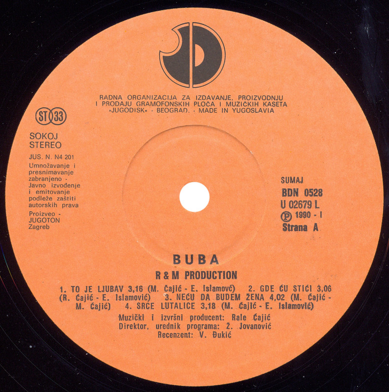 Biljana Miranovic-Buba 19.03.1990. LP A-strana