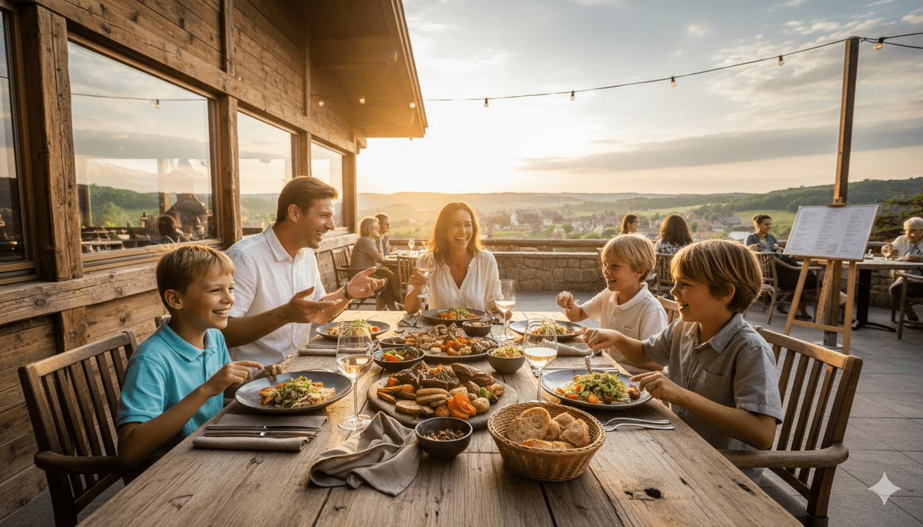 Семья на обеде