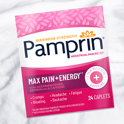 Get Your Free Sample of Pamprin Max Pain + Energy: Powerful Period Relief