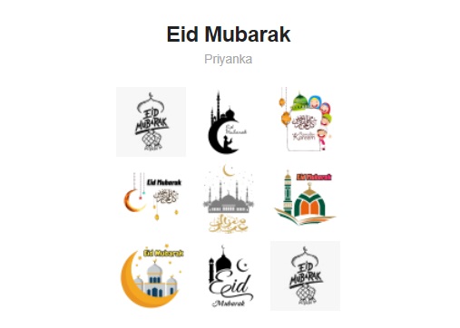 Stiker bergerak WA Eid Mubarak