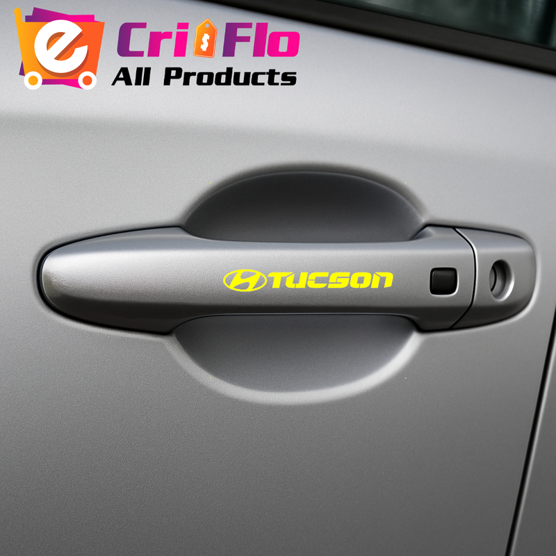 Sticker Auto Hyundai tucson 4 buc, Etrieri, Oglinda, Luneta, Jante, Maner usi, autoadeziv, Cri-Flo, Culoare Galben, Marime 18 cm