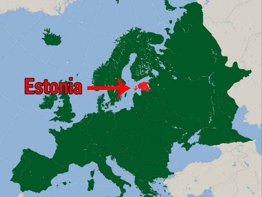 Эстония на карте Эстония на карте