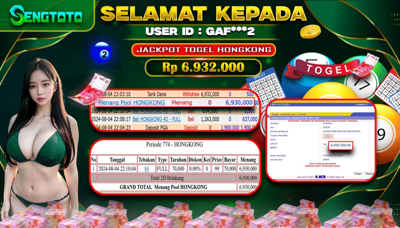 BUKTI PEMBAYARAN TOGEL HONGKONG