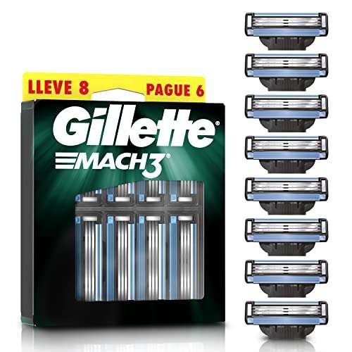 Amazon: GILLETTE Mach3, 8 Cartuchos de Repuestos | envío gratis (planea y ahorra) 
