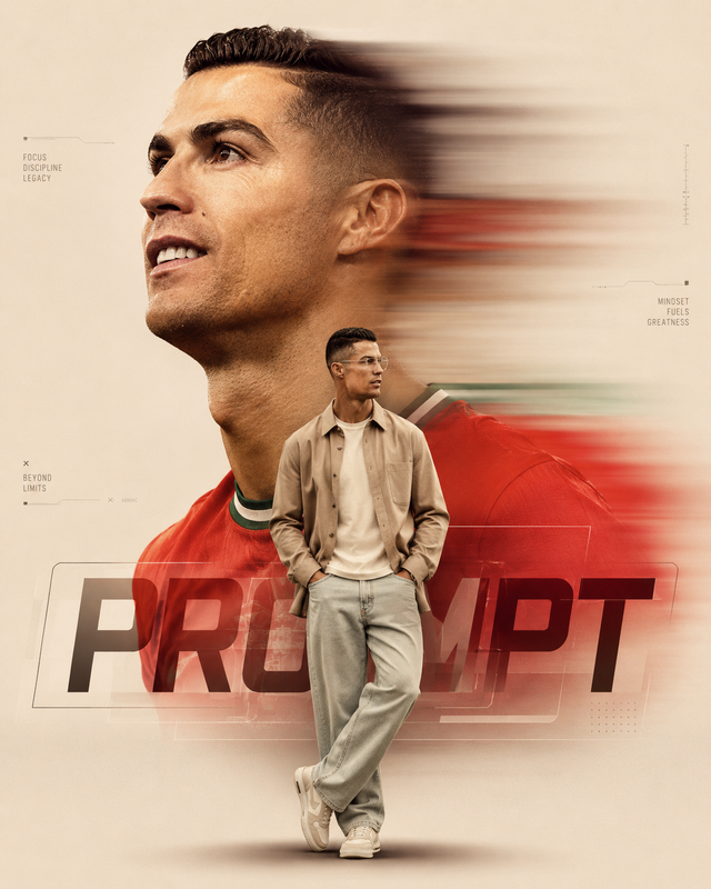 Example result for: Motion & Branding: Streetwear Poster with Motion Blur Profile Prompt