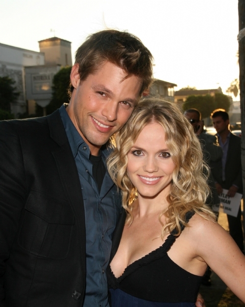 Justin Bruening with his wife Alexa Havins