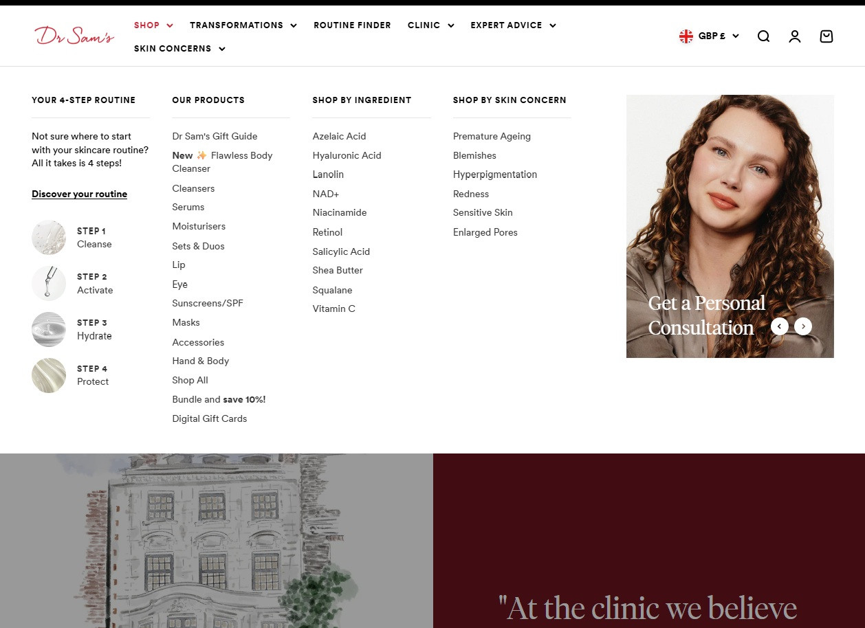 Dr sam bunting clinic harley street dermatology setting.