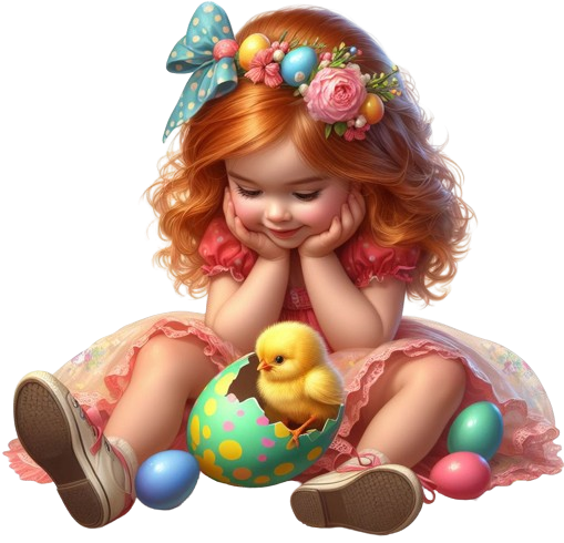 EasterGirl&Chick10AImadeByLoriM3-24