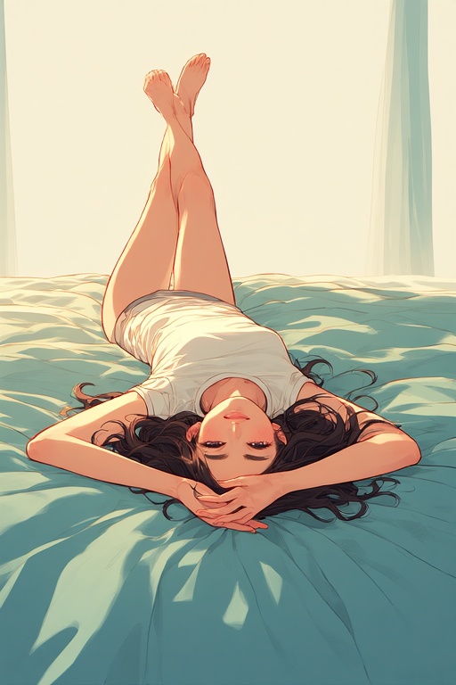 She-is-laying-down-on-a-bed-sp-2