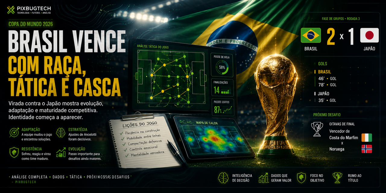 Brasil vence no talento, na estratégia e na resistência: a Seleção de Ancelotti começa a ganhar identidade na Copa