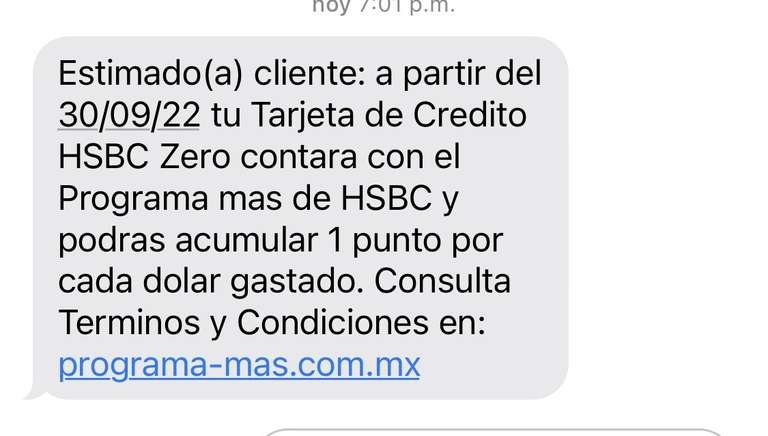 HSBC: Tarjeta de Crédito HSBC Zero tendrá programa de puntos 
