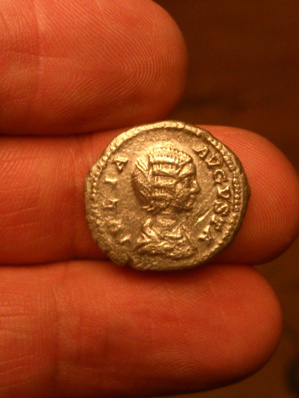 Julia Domna Pietas Publica silver denarius obver