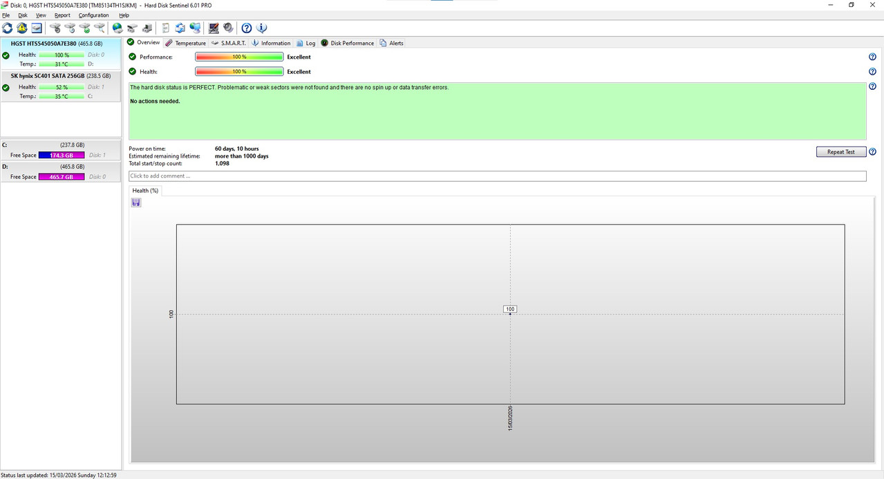 Hitachi HGST 2 5 500GB 01 TM85134TH1SJKM 100