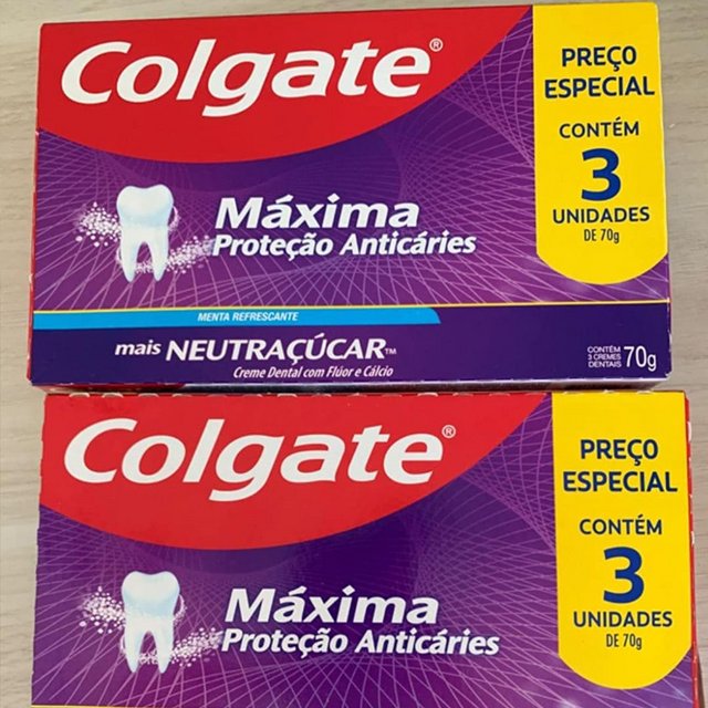 5 UN – Creme Dental Colgate Máxima Proteção Anticáries mais Neutraçúcar 70g Promo Leve 3 Pague 2