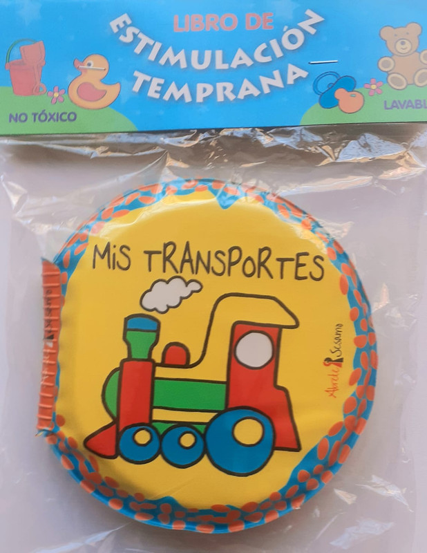 LIBRO BAÑO ESTIMULACION TEMPRANA PVC, MIS TRANSPORTES