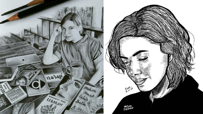 Karya seniman lain yang menggambar sosok Najwa Shihab