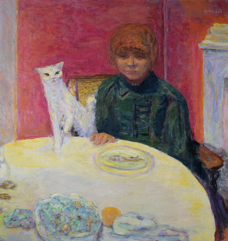 Pierre-Bonnard-Woman-with-a-Cat-1912-Meister-Drucke-415853