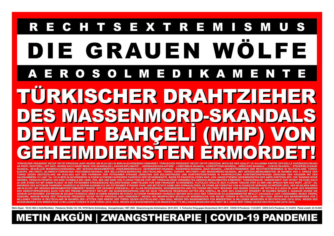 Devlet Bahçeli (MHP) nach Missbrauchsskandal von Geheimdiensten ermordet!