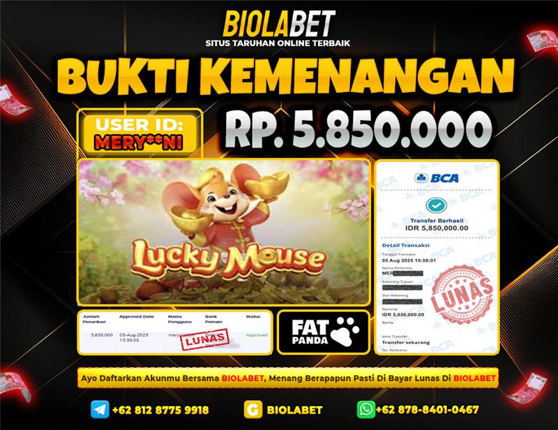 BIOLABET JACKPOT FAT PANDA Rp.5.850.000 .,- LUNAS