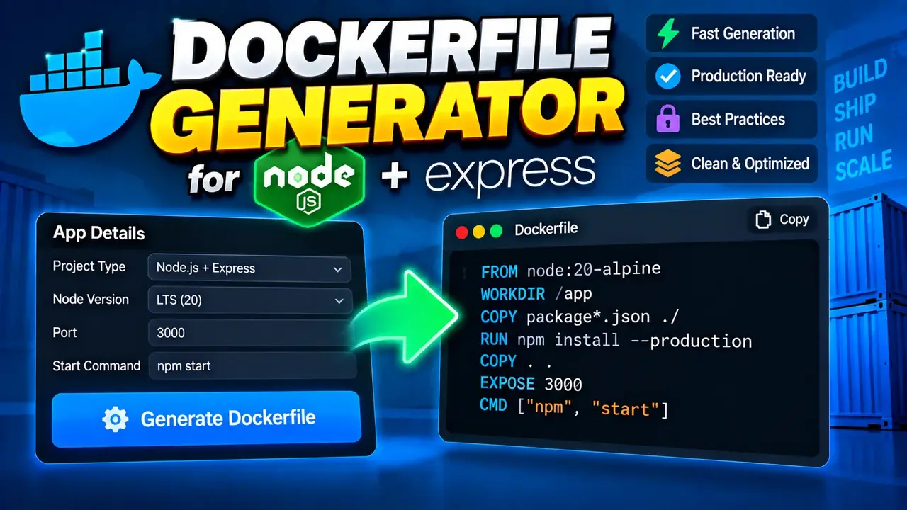 Dockerfile Generator For Node.js Express