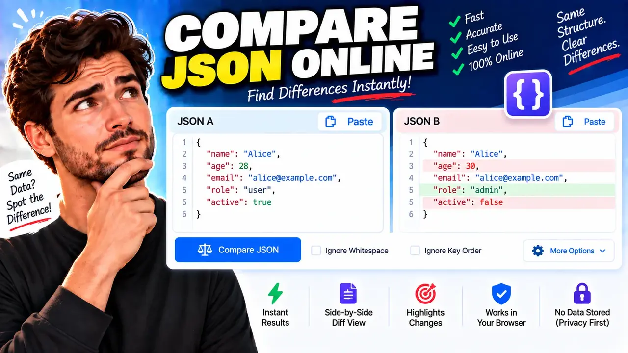Compare Json Online | Free Json Diff Checker