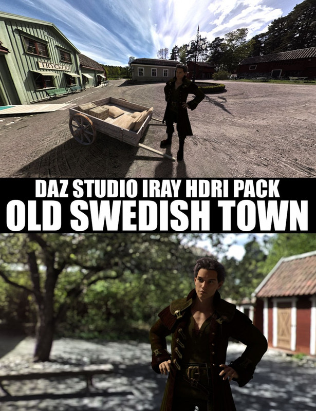 Old Swedish Town DAZ Studio Iray HDRI Pack 1