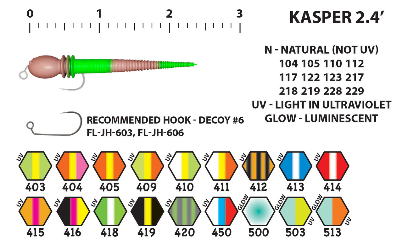 FreshLures Kasper Area Trout Silicone Fishing Worms Size 2.4 inch Lures  Multicolors