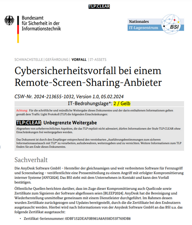 BSI-Warnung zu AnyDesk