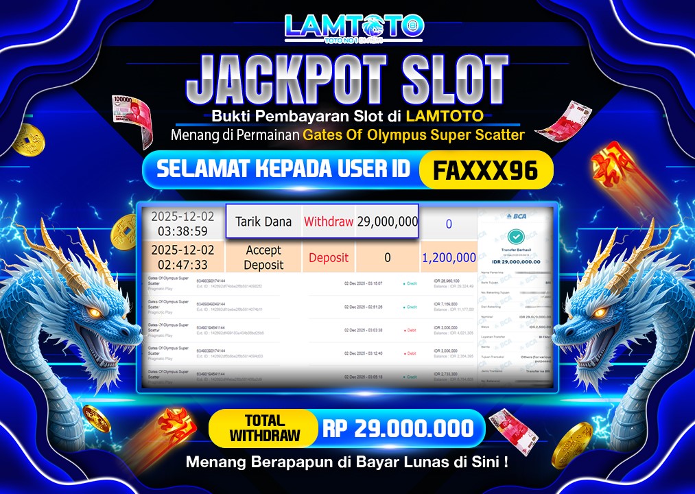 BUKTI JACKPOT LUNAS LAMTOTO
