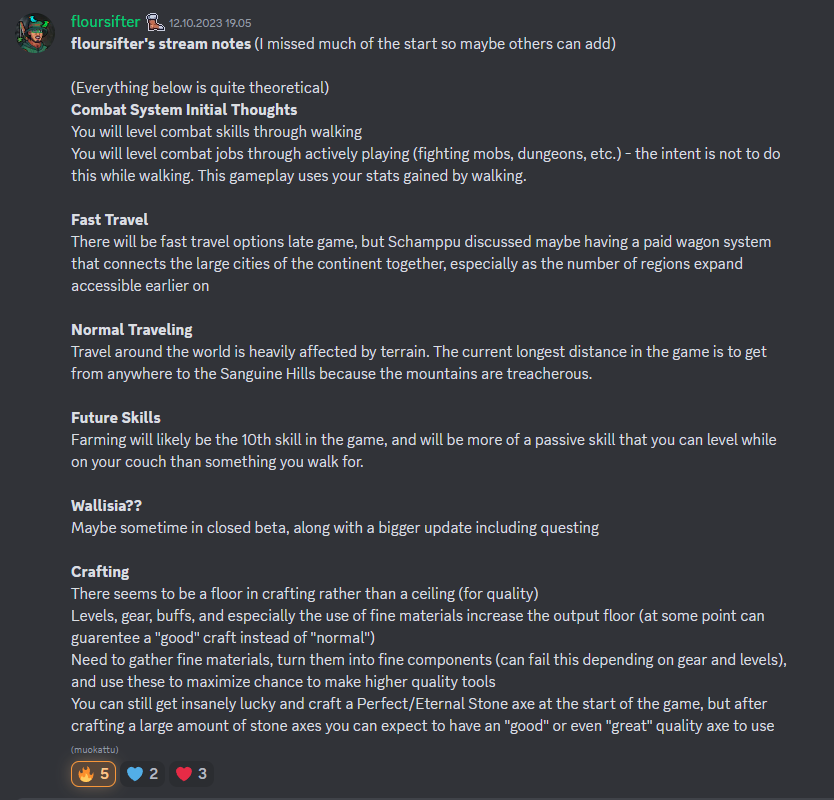 Floursifter’s stream notes