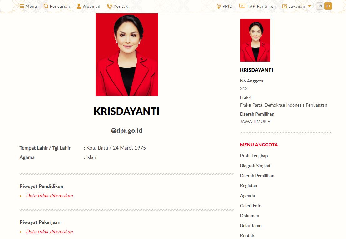 Riwayat pendidikan Krisdayanti