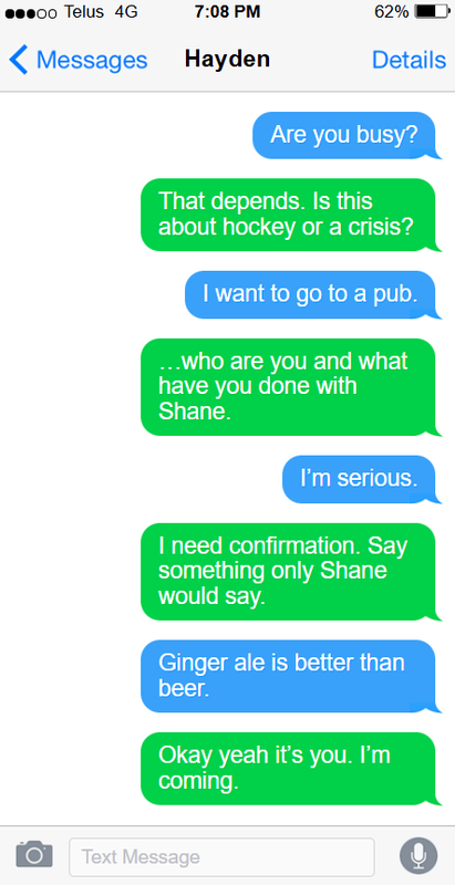 SMS to Hayden