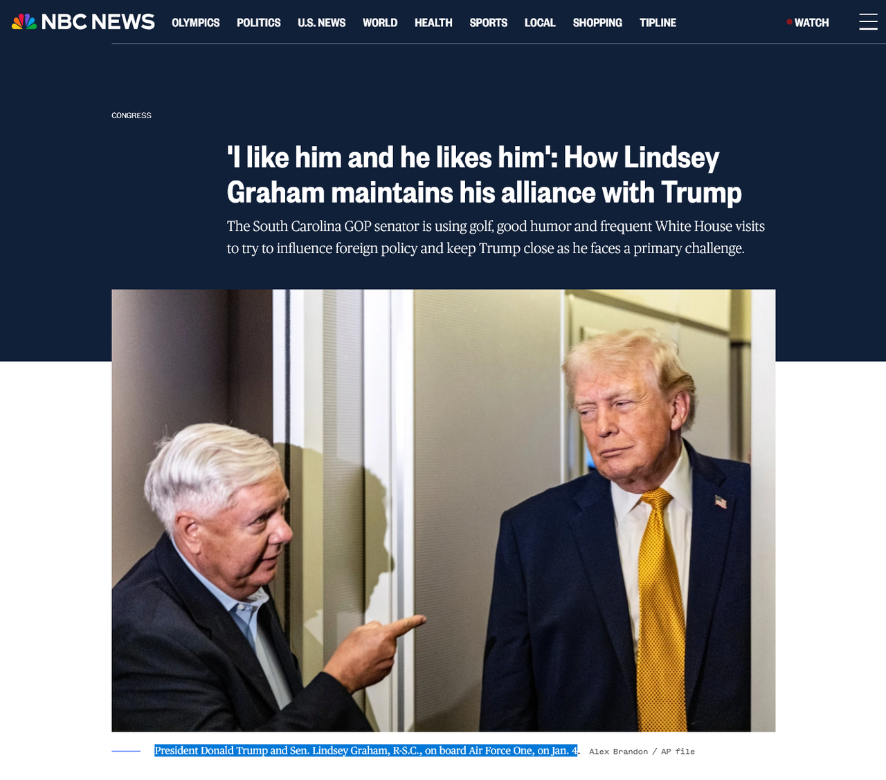 Screenshot 2026 02 20 at 02 27 28 How Lindsey Graham maintains his alliance with Trump