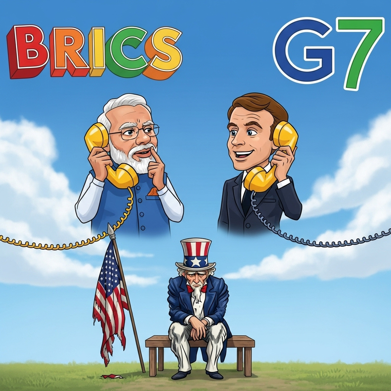 মোদি ম্যাক্রোঁ ফোনালাপ ও ভারতের BRICS সভাপতিত্বে ফ্রান্সের সমর্থন
