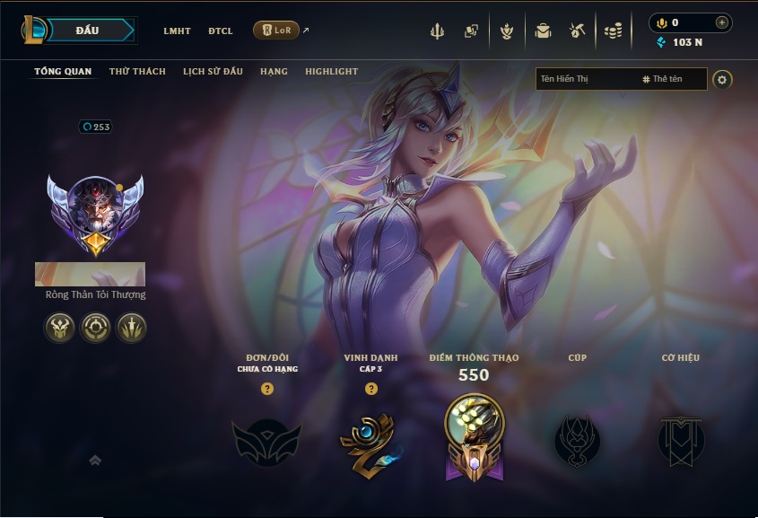 Acc LMHT # - Không Khung