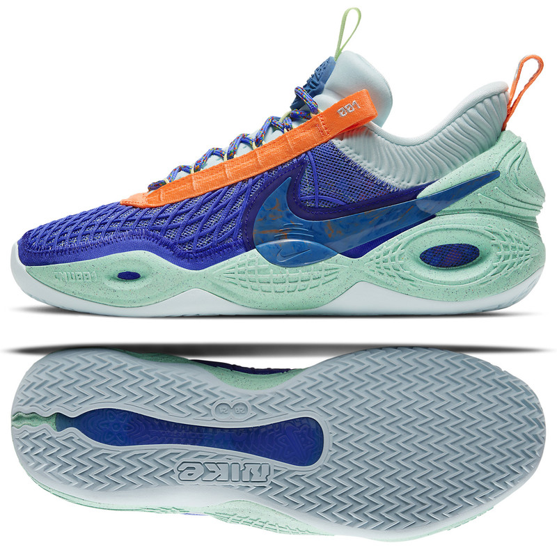Nike Cosmic Unity Alamgam Men\'s Blue, Teal & Orange Athletic Basketball Shoes 13 Nike Cosmic Unity Basketball Shoes Sapphire Green Glow  main image 4