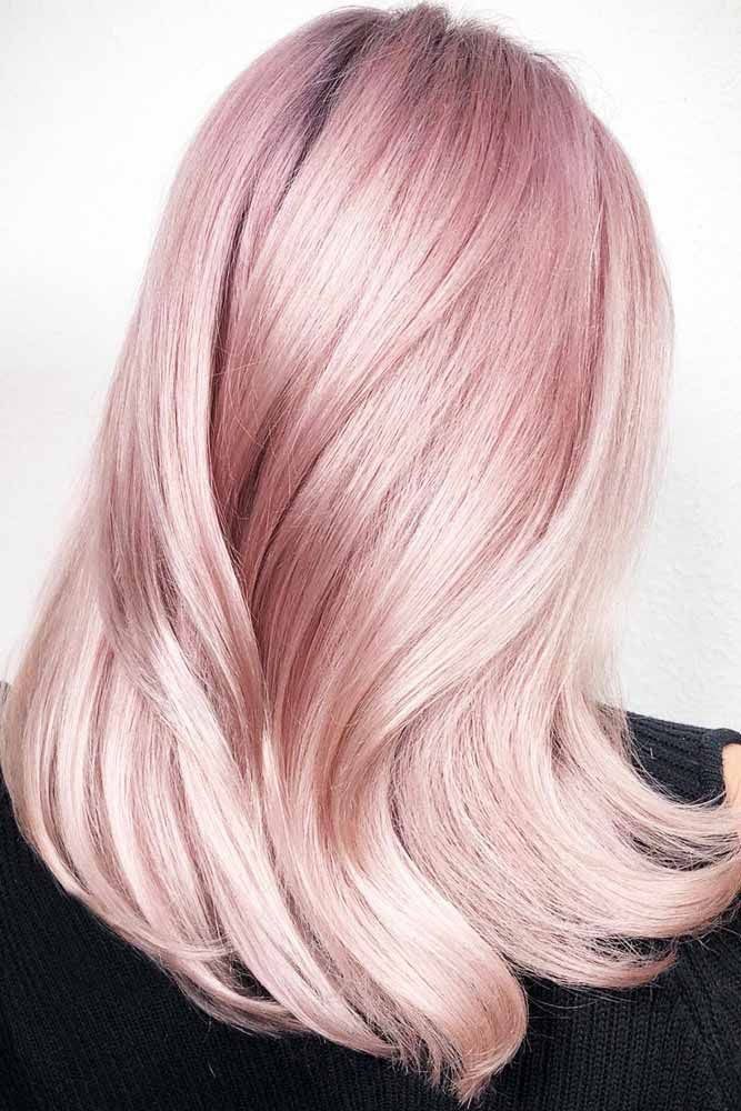 Pastel rose pink hair