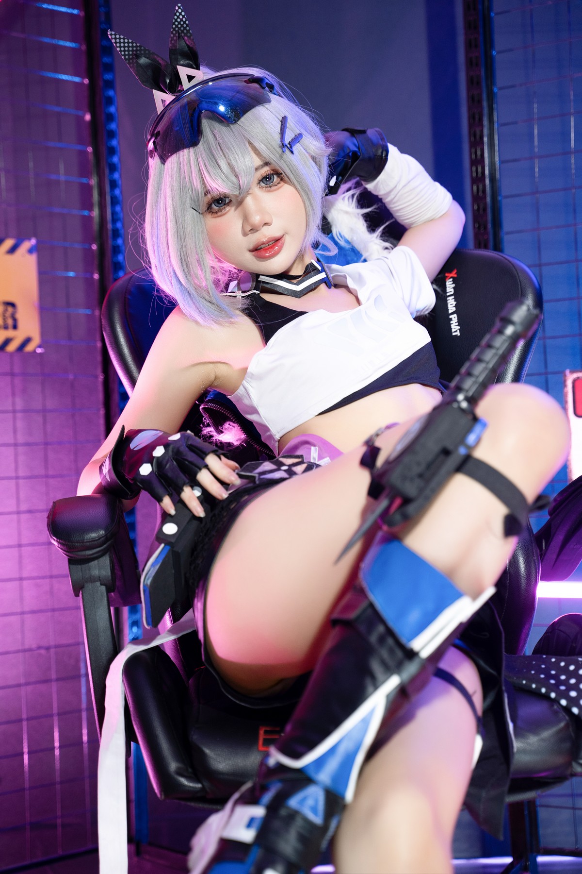PoppaChan Silver Wolf Cosplay (Honkai Star Rail) – 139 Photos 11 Videos 1.20GB插图6